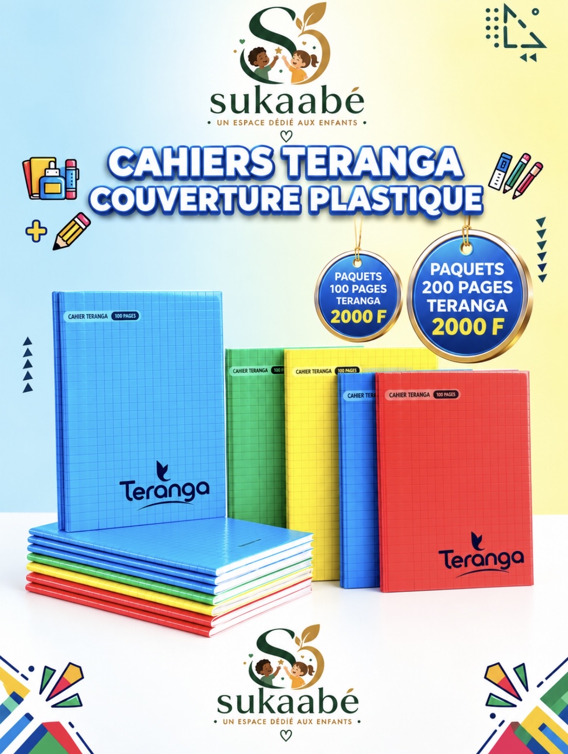 Paquet Cahier PVC
